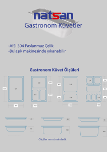 Natsan-Paslanmaz Çelik Gastronom Küvet GN 1/3-100 (32,5 x 17,6 x 10 CM)
