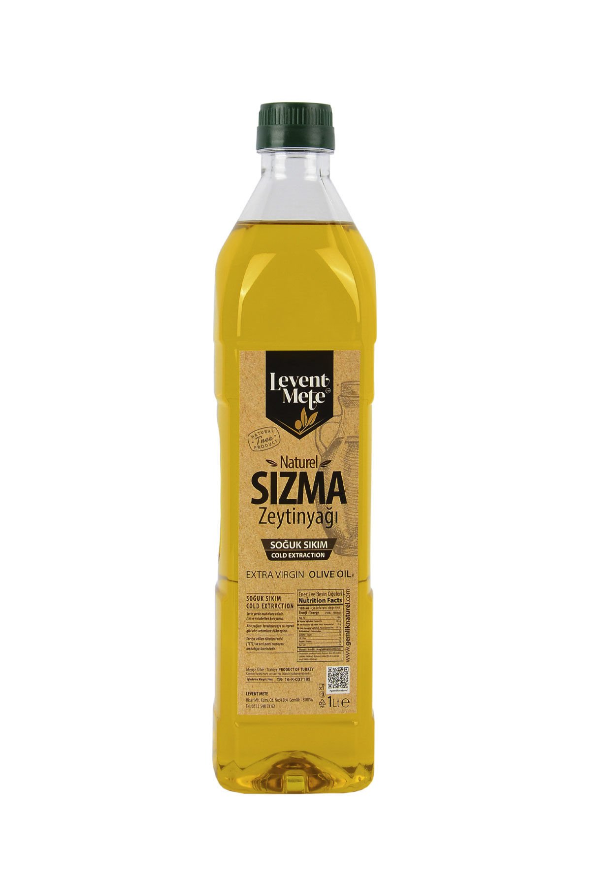 Soğuk Sıkım Zeytinyağ 1.Litre