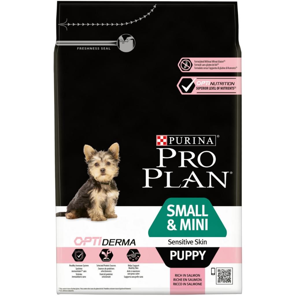 ﻿Pro Plan Sensitive Skin Small Mini Puppy Somonlu Küçük Irk Yavru Köpek Maması 3 Kg