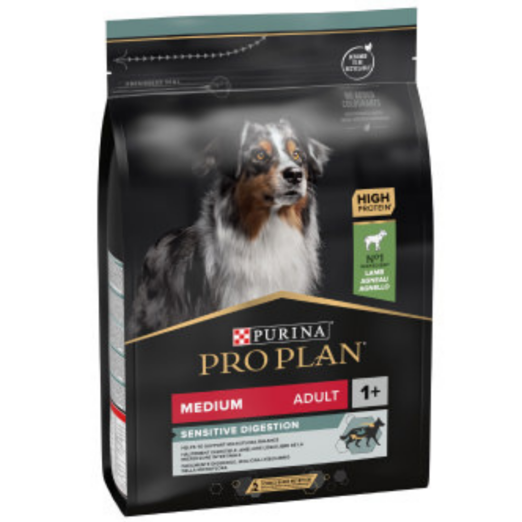 ﻿Pro Plan Sensitive Digestion Kuzu Etli Medium Adult Orta Irk Yetişkin Köpek Maması 3 Kg