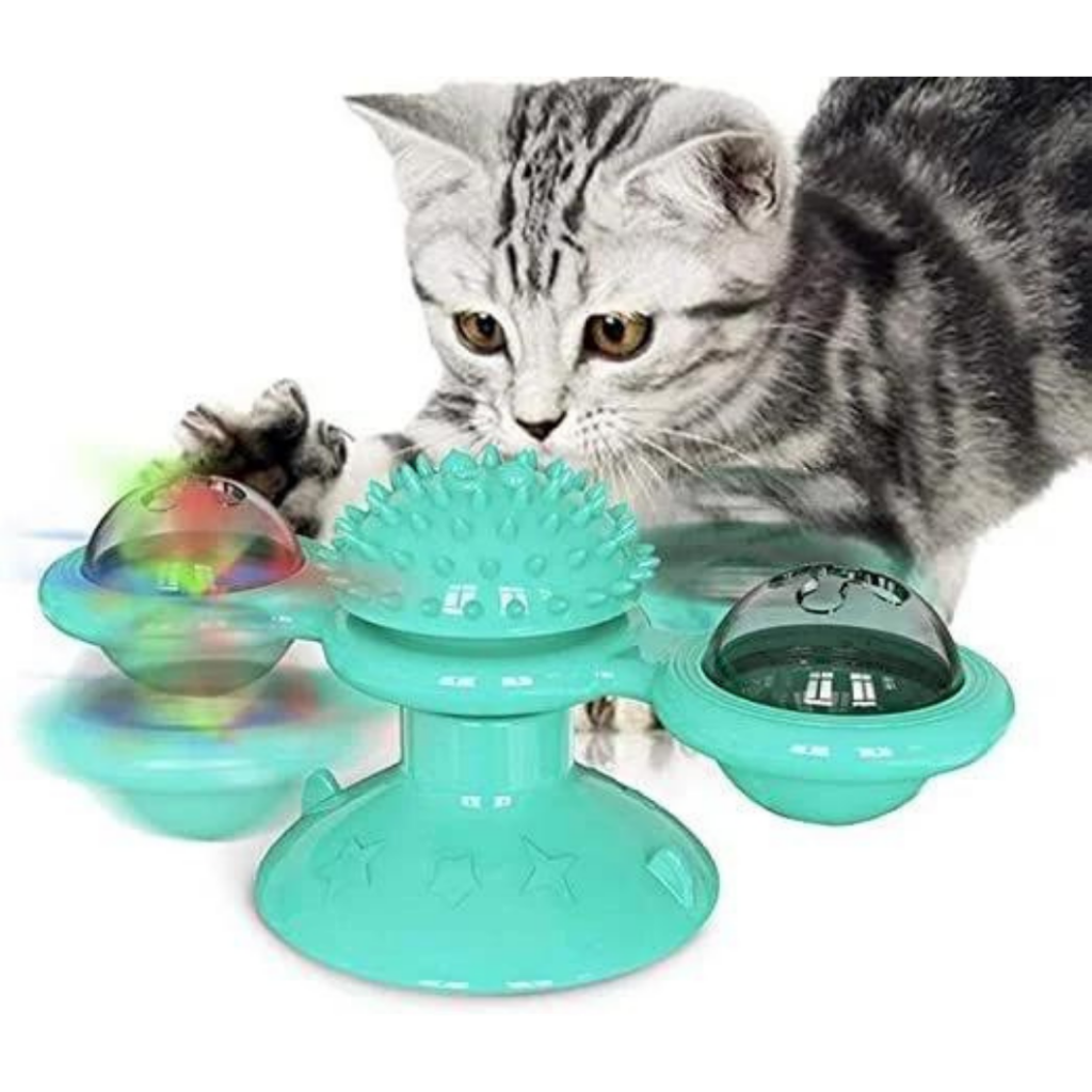 Lion Vantuzlu Catnipli Ve Işıklı Ufo Kedi Oyuncağı