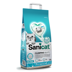 Sanicat Active Clumping White Marsilya Sabun Kokulu Oksijen Kontrollü Bentonit Kedi Kumu 10 Litre