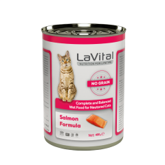 LaVital Tahılsız Sterilised Somonlu Kısırlaştırılmış Kedi Konserve Maması Pate 400 Gr