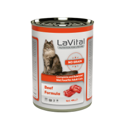LaVital Tahılsız Sığır Etli Yetişkin Kedi Konserve Maması Pate 400 Gr