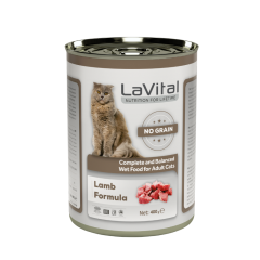 LaVital Tahılsız Kuzu Etli Yetişkin Kedi Konserve Maması Pate 400 Gr