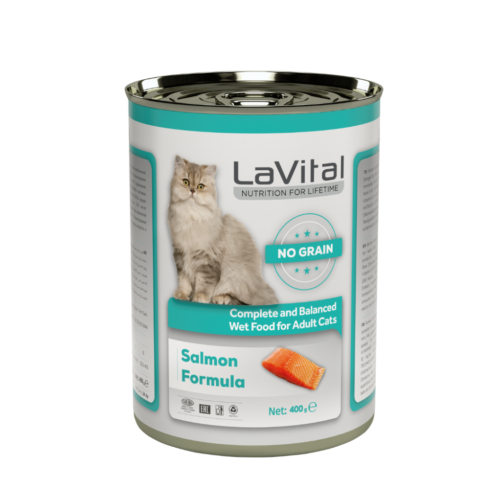 LaVital Tahılsız Somonlu Yetişkin Kedi Konserve Maması Pate 400 Gr