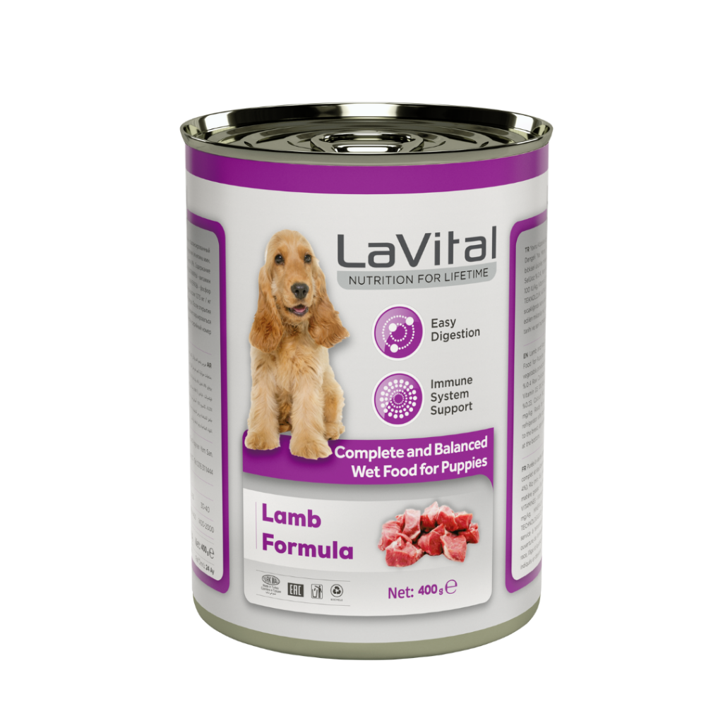 LaVital Puppy Kuzu Etli Yavru Köpek Konserve Maması Pate 400 Gr