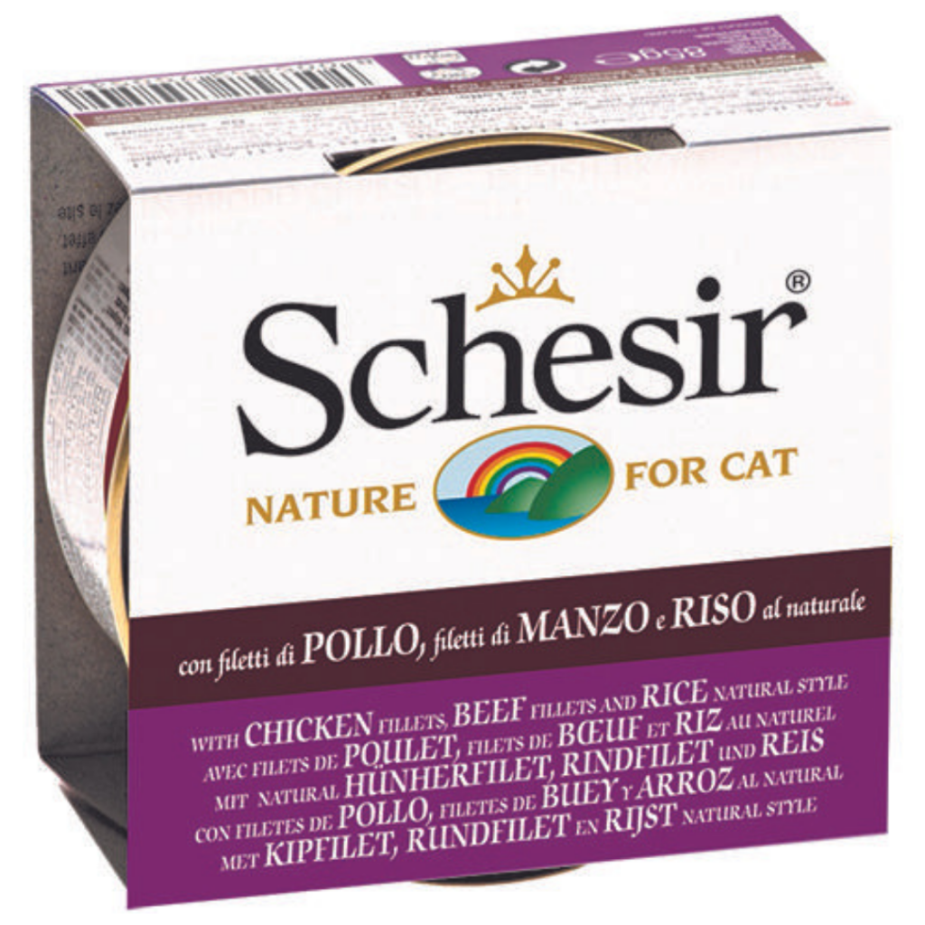 Schesir Cat Natural Tavuk Ve Sığır Etli Kedi Konservesi 85 Gr