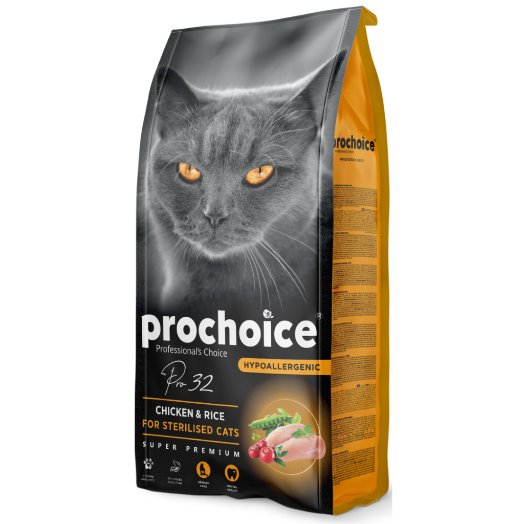 Prochoice Pro 32 Sterilised Düşük Tahıllı Tavuklu Kısırlaştırılmış Kedi Maması 15 Kg