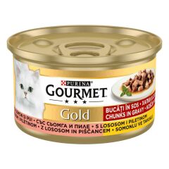 Gourmet Gold Somonlu Ve Tavuklu Kedi Konserve Maması 85 Gr