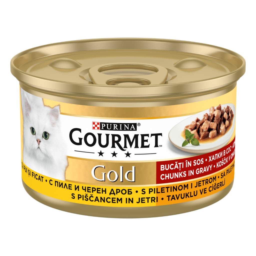 Gourmet Gold Tavuklu Ve Ciğerli Kedi Konserve Maması 85 Gr