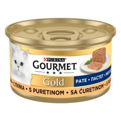 Gourmet Gold Kıyılmış Hindi Etli Kedi Konserve Maması 85 Gr