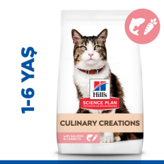 ﻿Hill's SCIENCE PLAN Culinary Creations Somonlu ve Havuçlu Yetişkin Kedi Maması 1.5 Kg