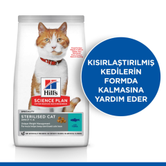 ﻿Hill's SCIENCE PLAN Ton Balıklı Kısırlaştırılmış Yetişkin Kedi Maması 1.5 Kg