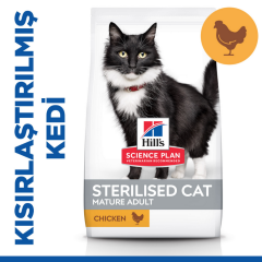 ﻿Hill's SCIENCE PLAN Tavuklu Kısırlaştırılmış +7 Yaşlı Kedi Maması 1.5 Kg