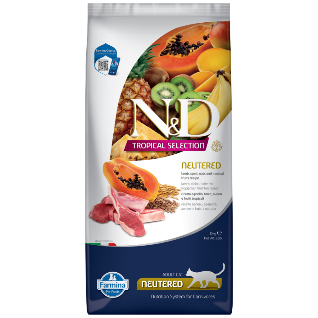 N&D Tropical Selection Sterilised Kuzu Etli Kısırlaştırılmış Kedi Maması 10 Kg