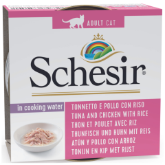 Schesir Cat Natural Ton Balıklı Tavuklu Ve Pirinçli Kedi Konservesi 85 Gr