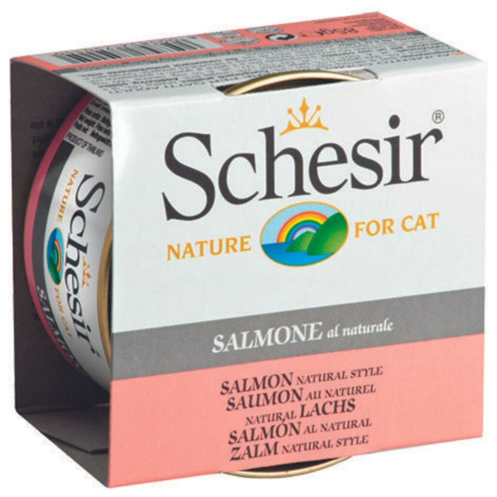 Schesir Cat Natural Brine Somonlu Kedi Konservesi 85 Gr