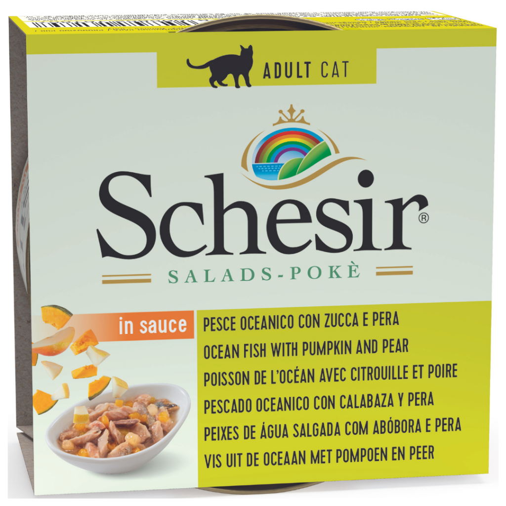 Schesir Cat Salads Poke Deniz Balıklı Balkabağı ve Armutlu Kedi Salatası 85 Gr