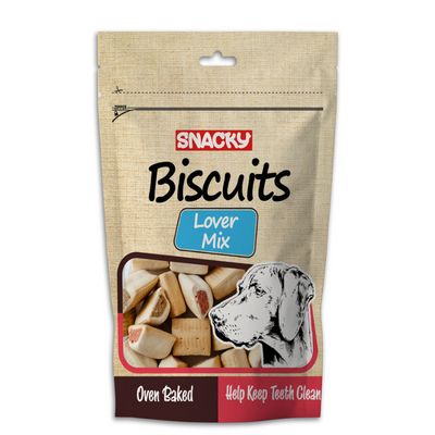 Snacky Biscuits Lover Mix Köpek Ödül Bisküvisi 200 Gr