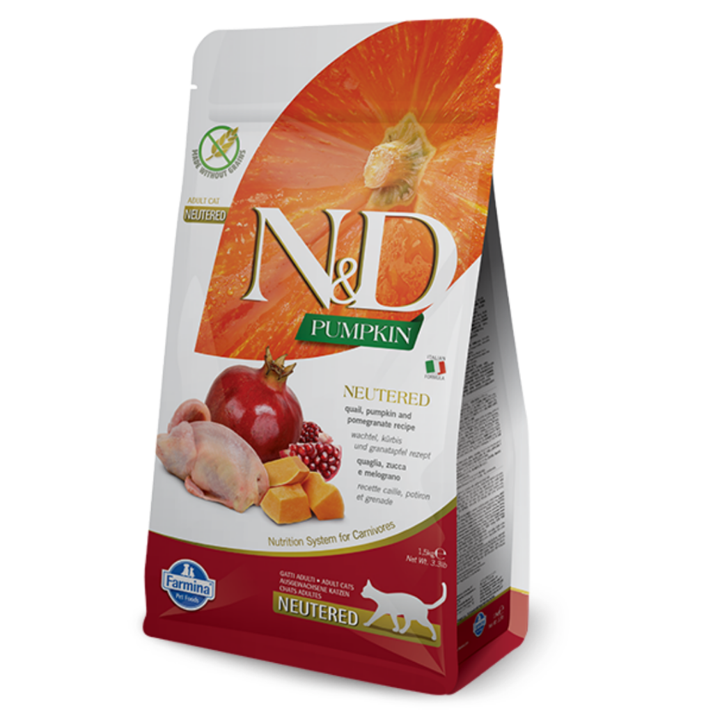 N&D Pumpkin Balkabak Bıldırcın Ve Narlı Kısırlaştırılmış Kedi Maması 5 Kg