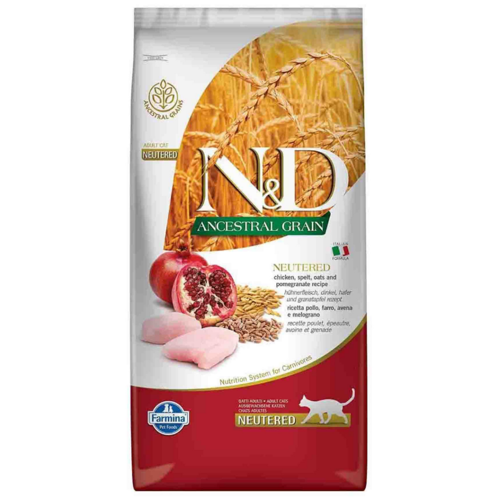 N&D Düşük Tahıllı Tavuk Nar Kısırlaştırılmış Kedi Maması 10 Kg