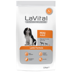 Lavital Small Mini Adult Kuzu Etli Küçük Irk Yetişkin Köpek Maması 1.5 Kg