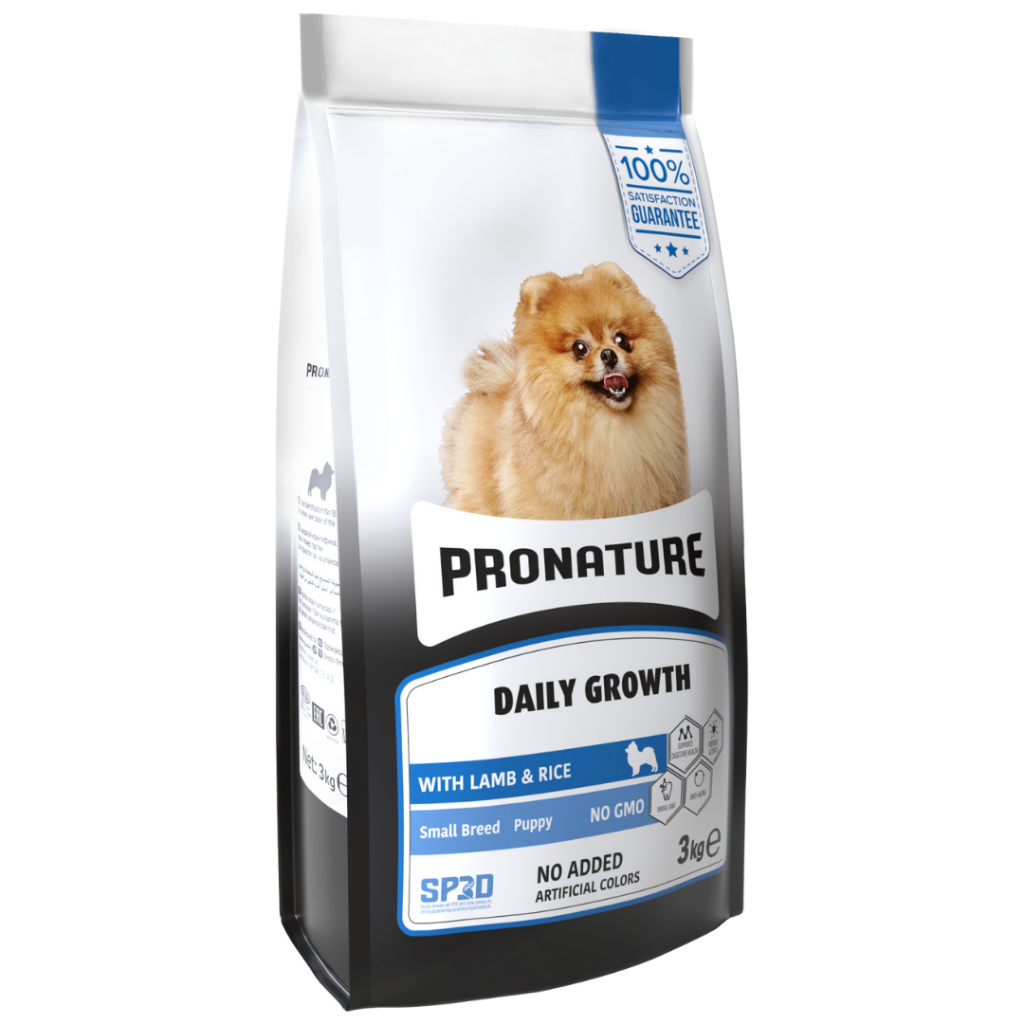 Pronature Daily Growth Small Mini Puppy Kuzu Etli ve Piriçli Küçük Irk Yavru Köpek Maması 3 Kg