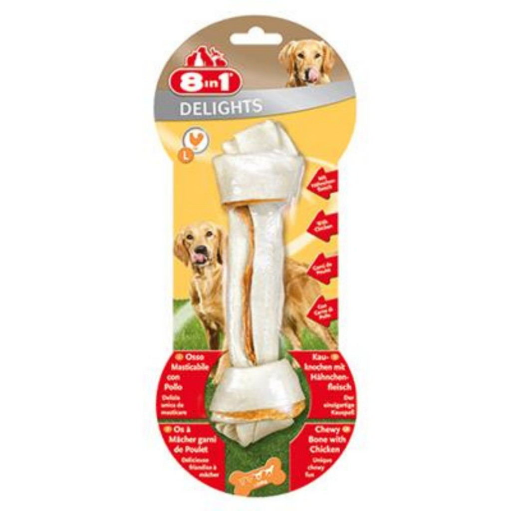 8in1 Delight Bones Tavuklu Ağız Bakım Kemiği Köpek Ödülü Large 85 Gr