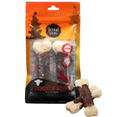 Jose Dog Double Bone Kuzu Eti Sargılı Kemik Köpek Ödülü 100 Gr