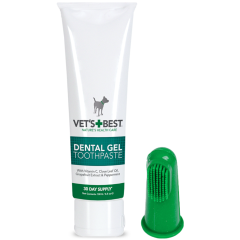 Vet's Best Köpekler İçin Slikon Başlıklı Diş Fırçası ve Diş Macunu 100 ML
