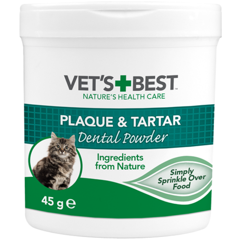 Vet's Best Kediler İçin Plak Ve Tartar Azaltıcı Ağız Bakım Tozu 45 Gr