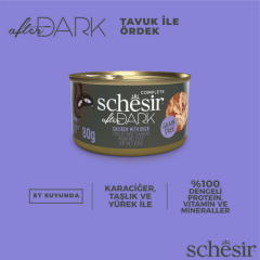 Schesir After Dark Tavuklu ve Ördekli Et Suyunda Kedi Konservesi 80 Gr