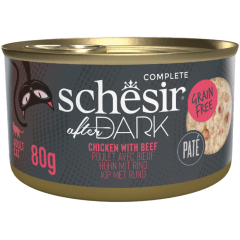 Schesir After Dark Tavuklu ve Sığırlı Pate Kedi Konservesi 80 Gr