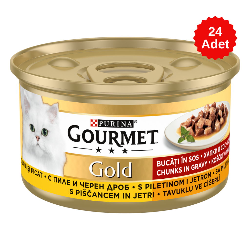 Gourmet Gold Tavuklu Ve Ciğerli Kedi Konserve Maması 85 Gr 24 Adet