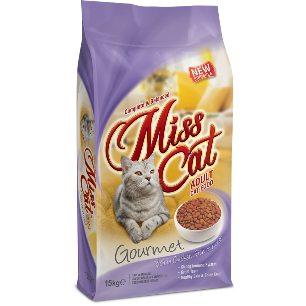 Miss Cat Gourmet Tavuk Balık Ve Ciğerli Yetişkin Kedi Maması 15 Kg