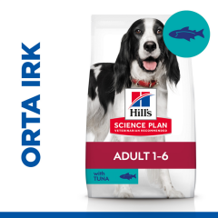 ﻿Hill's SCIENCE PLAN Ton Balıklı ve Pirinçli Orta Irk Yetişkin Köpek Maması 12 Kg