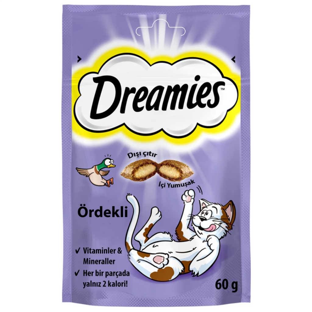 Dreamies İçi Dolgulu Ördekli Kıtır Kedi Ödülü 60 Gr