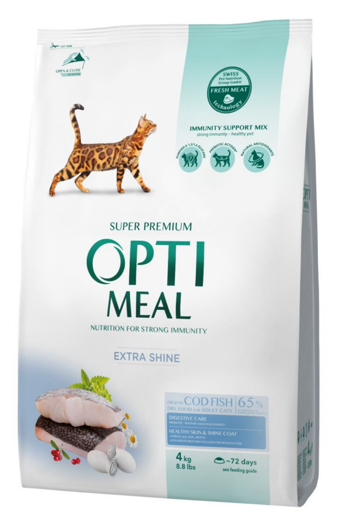 Optimeal Extra Shine Morina Balıklı Yetişkin Kedi Maması 4 Kg