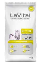 Lavital Kitten Somonlu Yavru Kedi Maması 12 Kg