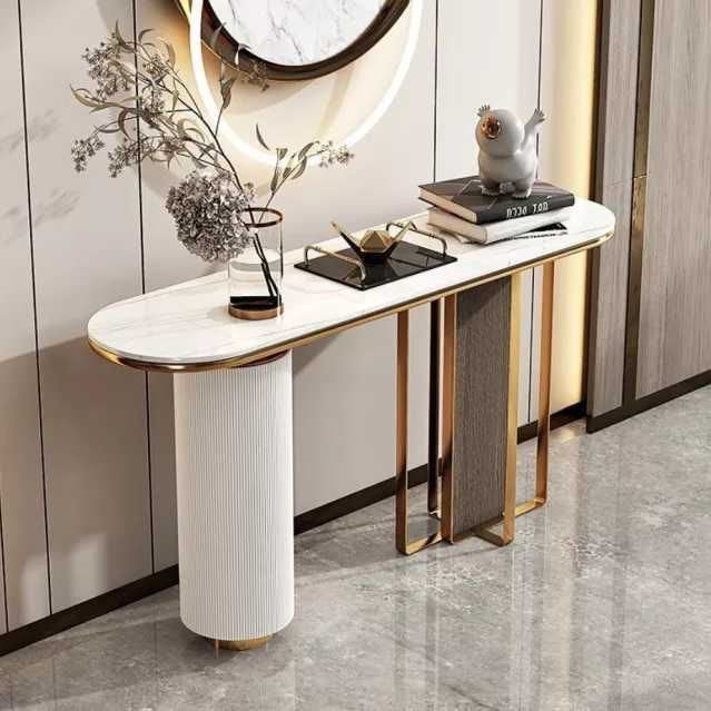Modern Dresuar Modeli Gold Kaplama Mobilyalı Açık Sarı Kaplama