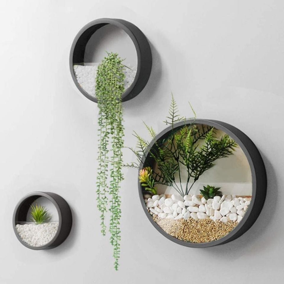 Dekoratif Duvar Saksısı 3'lü Set