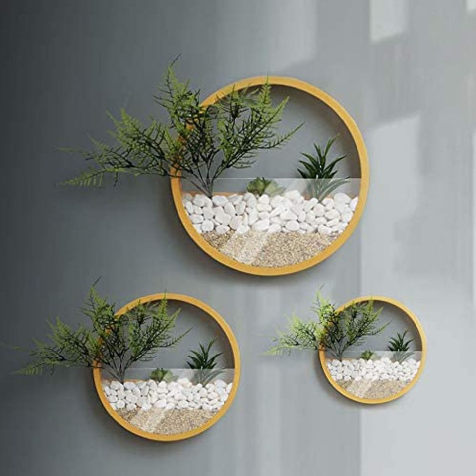 Dekoratif Duvar Saksısı 3'lü Set