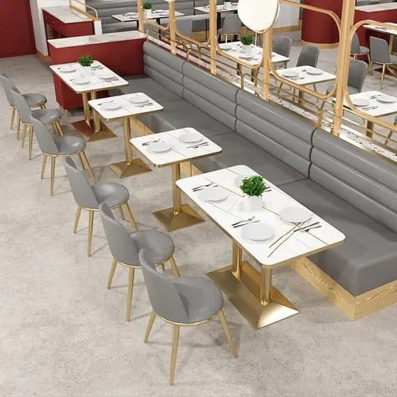 Cafe & Restaurant Masa Ayak Modeli Gold Kaplamalı