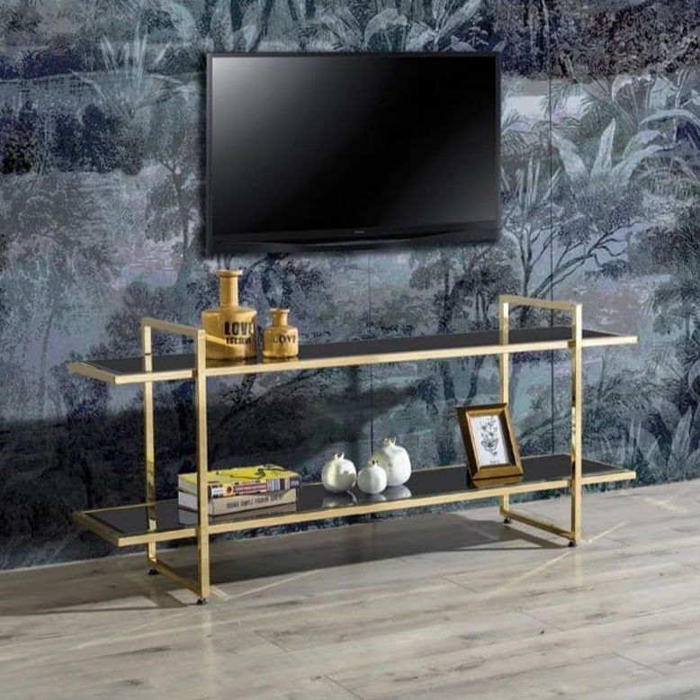 Tv Ünitesi Metal Gold Sarı