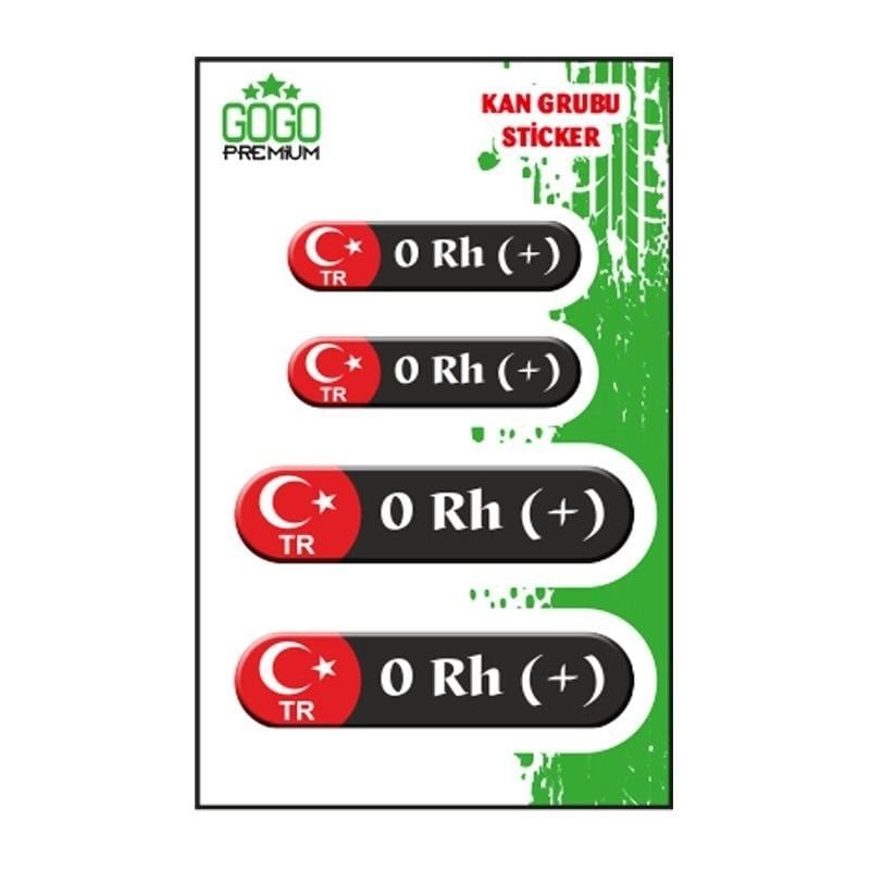 KAN GRUBU III 0 Rh(+) SİYAH DÖRTLÜ DAMLA ETİKET