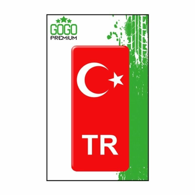 TÜRK BAYRAĞI 4 (4X9 cm) TEKLİ DAMLA ETİKET