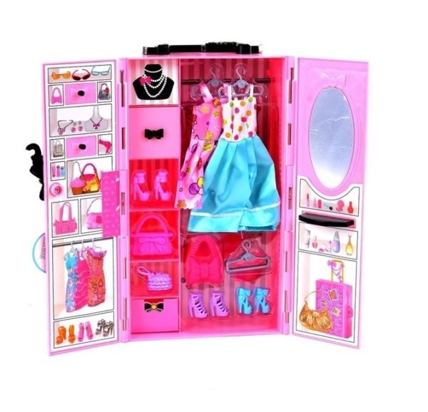 Aksesuarlı Gardırop Güzellik Seti Pembe