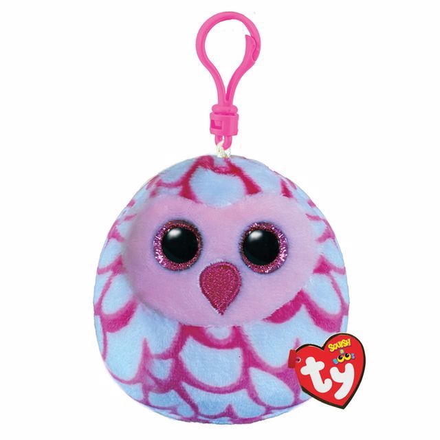 Pinky - Pembe Baykuş Squishy Anahtarlık