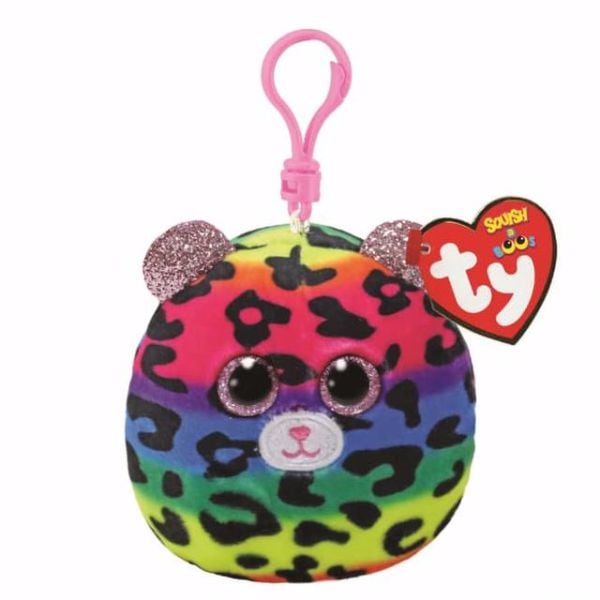 Dotty - Rengarenk Leopar Squishy Anahtarlık